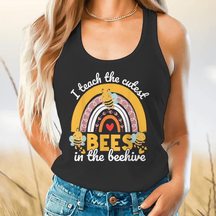 I Teach The Cutest Bees In The Beehive Teachers Day Flowy Tank, gift for family, gift for coworker