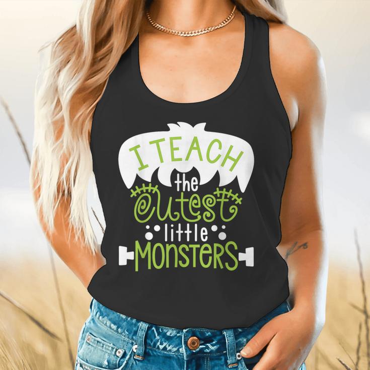 I Teach The Cutest Little Monsters Halloween Teacher Spooky Flowy Tank, gift for family, gift for coworker I Teach The Cutest Little Monsters Halloween Teacher Spooky Flowy Tank, gift for family, gift for coworker