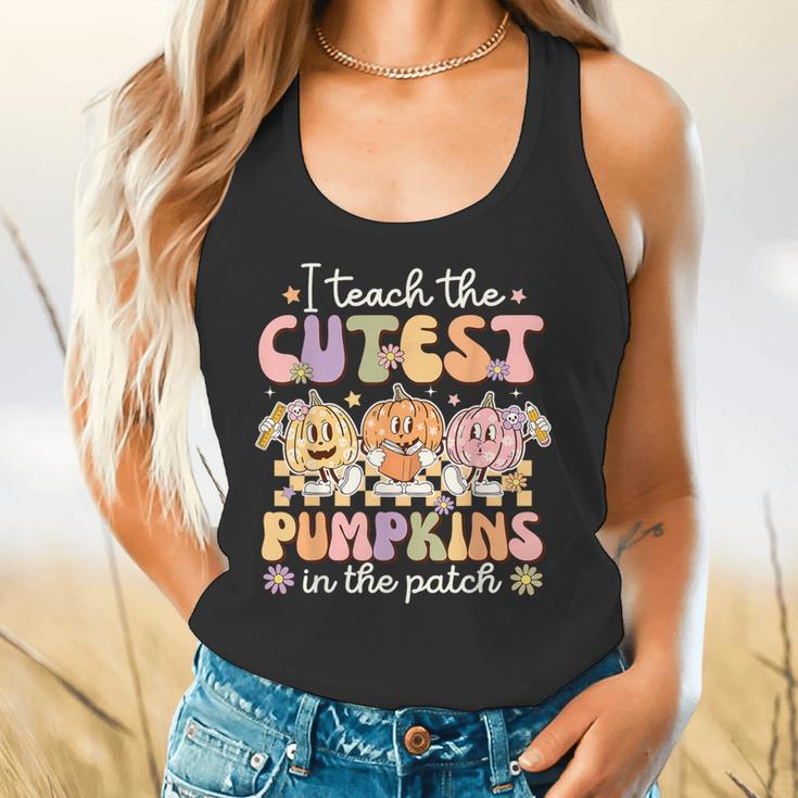 I Teach The Cutest Pumpkins In The Patch Teacher Retro Flowy Tank, gift for family, gift for coworker I Teach The Cutest Pumpkins In The Patch Teacher Retro Flowy Tank, gift for family, gift for coworker