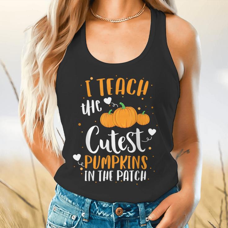 I Teach The Cutest Pumpkins In The Patch Teacher School For Men Women Kids Flowy Tank, gift for family, gift for coworker