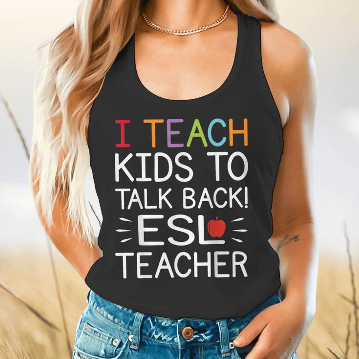 I Teach Kids To Talk Back ESL ESOL Teacher School Team Group Flowy Tank, gift for family, gift for coworker I Teach Kids To Talk Back ESL ESOL Teacher School Team Group Flowy Tank, gift for family, gift for coworker