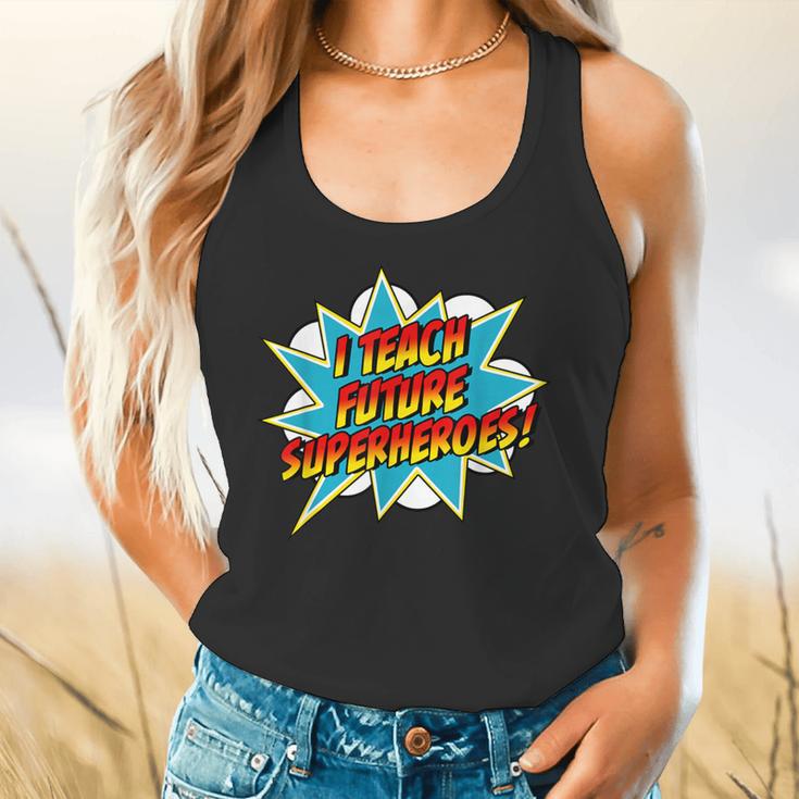 I Teach Superheroes Retro Comic Super Teacher Graphic Flowy Tank, gift for family, gift for coworker I Teach Superheroes Retro Comic Super Teacher Graphic Flowy Tank, gift for family, gift for coworker