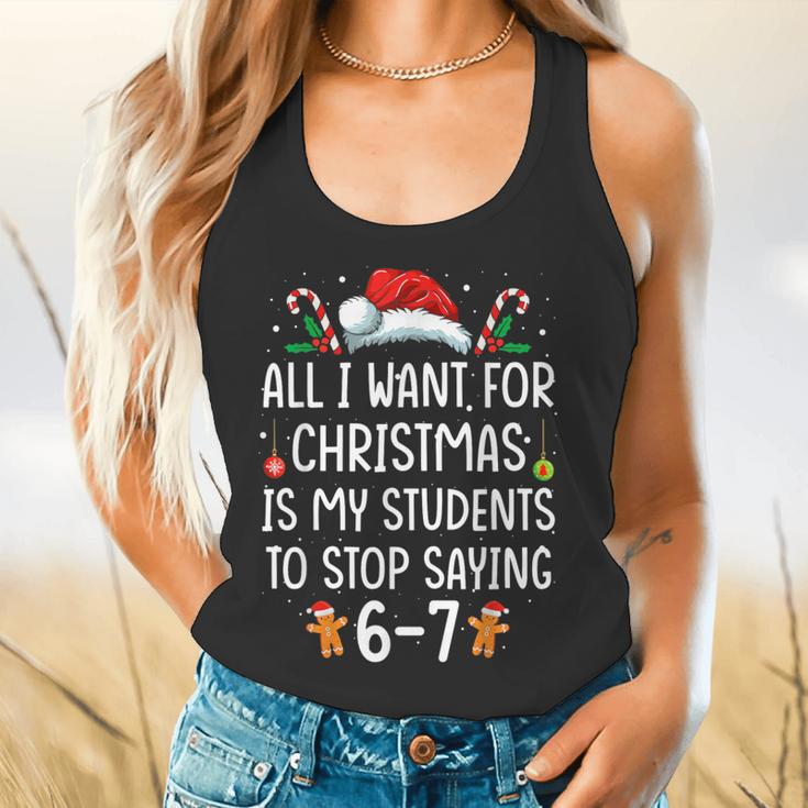 Teacher 67 Christmas Six Seven 6-7 For Men Women Humor Flowy Tank, gift for family, gift for coworker