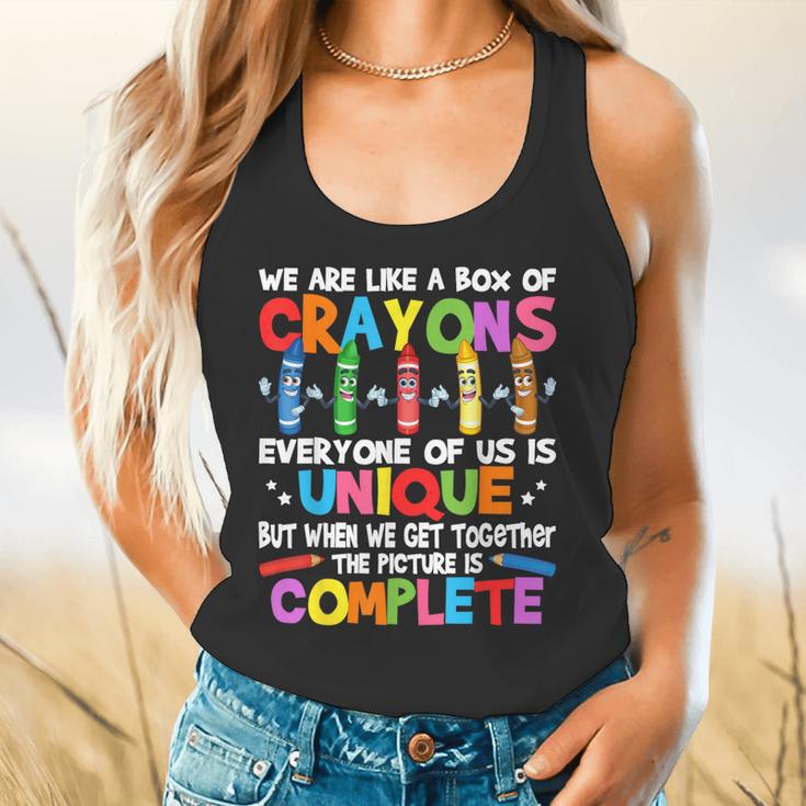 Teacher We Are Like a Box Of Crayons For Men Women Kids Flowy Tank, gift for family, gift for coworker Teacher We Are Like a Box Of Crayons For Men Women Kids Flowy Tank, gift for family, gift for coworker