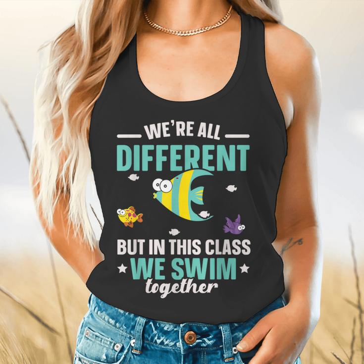 Teacher We All Different But In This Class We Swim Together Flowy Tank, gift for family, gift for coworker Teacher We All Different But In This Class We Swim Together Flowy Tank, gift for family, gift for coworker