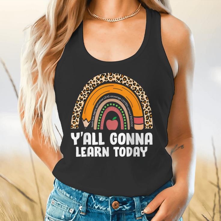 Teacher First Day Of School Y'All Gonna Learn Today Flowy Tank, gift for family, gift for coworker Teacher First Day Of School Y'All Gonna Learn Today Flowy Tank, gift for family, gift for coworker