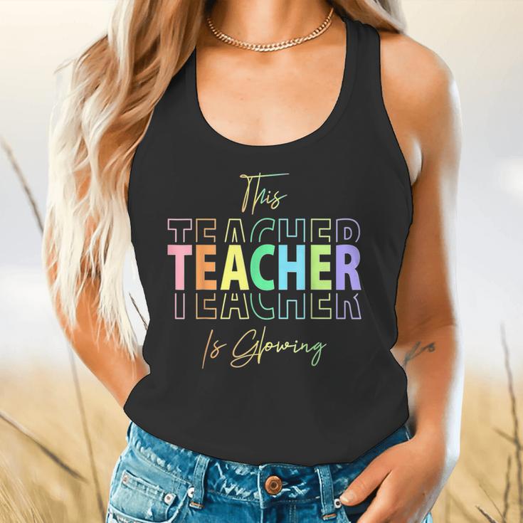 This Teacher Is Glowing Hello Summer End Of School Flowy Tank, gift for family, gift for coworker This Teacher Is Glowing Hello Summer End Of School Flowy Tank, gift for family, gift for coworker