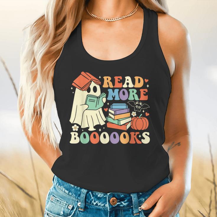 Teacher Halloween Cute Booooks Ghost Read More Books Flowy Tank, gift for family, gift for coworker Teacher Halloween Cute Booooks Ghost Read More Books Flowy Tank, gift for family, gift for coworker