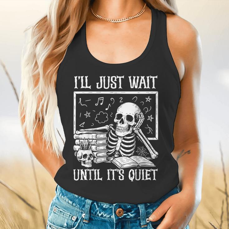 Teacher Halloween Shirt I'Ll Just Wait Until It's Quiet Flowy Tank, gift for family, gift for coworker Teacher Halloween Shirt I'Ll Just Wait Until It's Quiet Flowy Tank, gift for family, gift for coworker