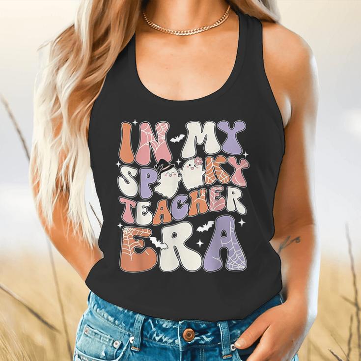 Teacher Halloween In My Spooky Teacher Era Retro Groovy Flowy Tank, gift for family, gift for coworker Teacher Halloween In My Spooky Teacher Era Retro Groovy Flowy Tank, gift for family, gift for coworker