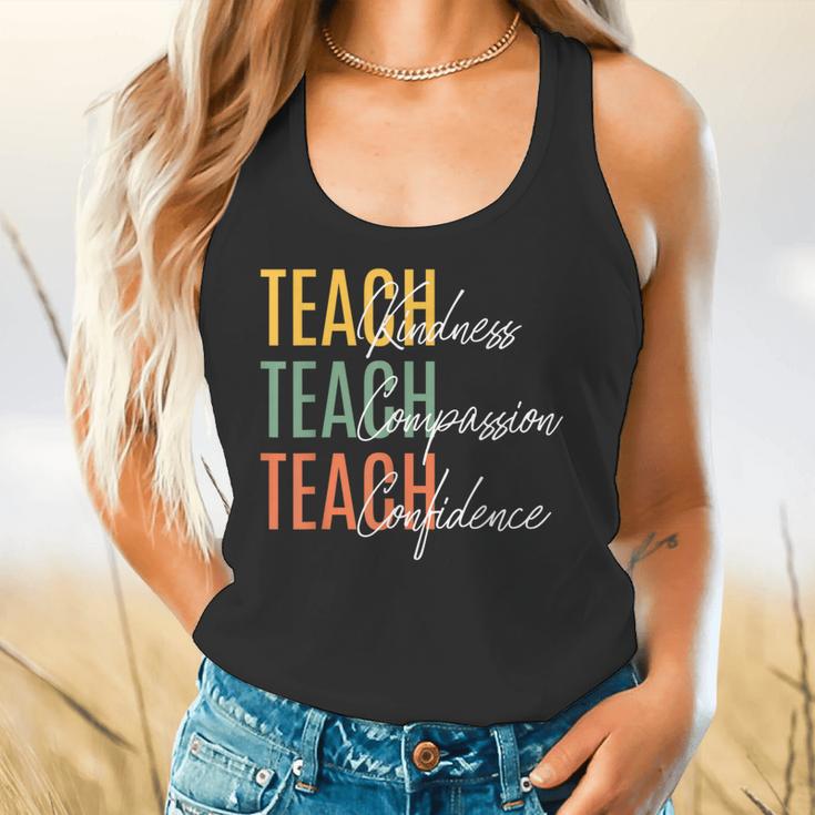 Teacher Kindness Compassion Confidence Teaching Flowy Tank, gift for family, gift for coworker Teacher Kindness Compassion Confidence Teaching Flowy Tank, gift for family, gift for coworker