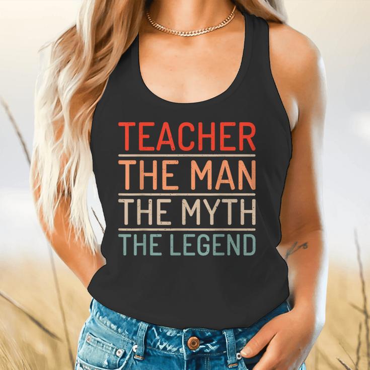 Teacher The Man The Myth The Legend School Holiday Teacher Flowy Tank, gift for family, gift for coworker