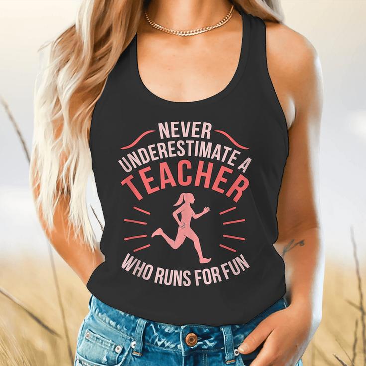 Teacher Who Runs Half Marathon Runner Running Lover Graphic Flowy Tank, gift for family, gift for coworker