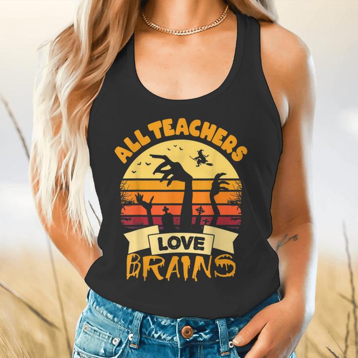 Teacher Shirts Halloween All Teachers Love Brains Flowy Tank, gift for family, gift for coworker Teacher Shirts Halloween All Teachers Love Brains Flowy Tank, gift for family, gift for coworker
