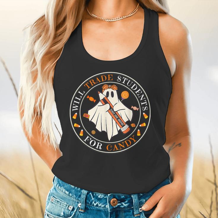 Teacher Will Trade Students For Candy Easy Halloween Costume Flowy Tank, gift for family, gift for coworker Teacher Will Trade Students For Candy Easy Halloween Costume Flowy Tank, gift for family, gift for coworker