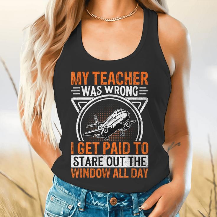 My Teacher Was Wrong I Get Paid To Stare Out The Window Flowy Tank, gift for family, gift for coworker My Teacher Was Wrong I Get Paid To Stare Out The Window Flowy Tank, gift for family, gift for coworker