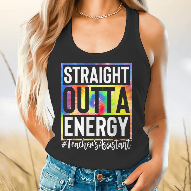 Teacher's Assistant Straight Outta Energy Teaching Tie Dye For Men Women Flowy Tank, gift for family, gift for coworker