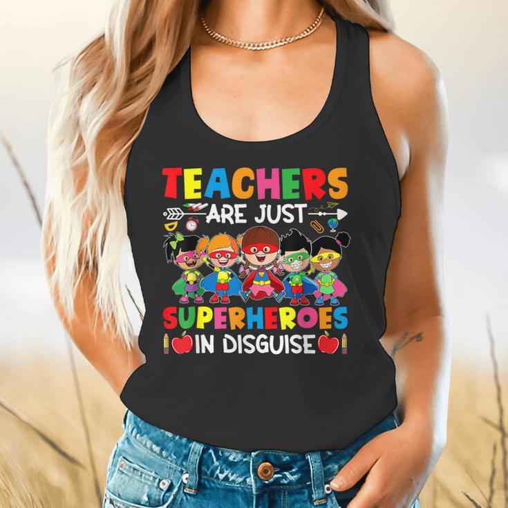 Teachers Are Just Superheroes In Disguise Back To School Flowy Tank, gift for family, gift for coworker