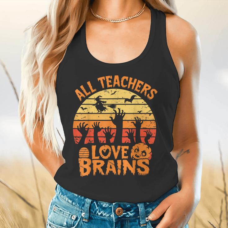 All Teachers Love Brains Teachers Halloween Teacher Flowy Tank, gift for family, gift for coworker All Teachers Love Brains Teachers Halloween Teacher Flowy Tank, gift for family, gift for coworker