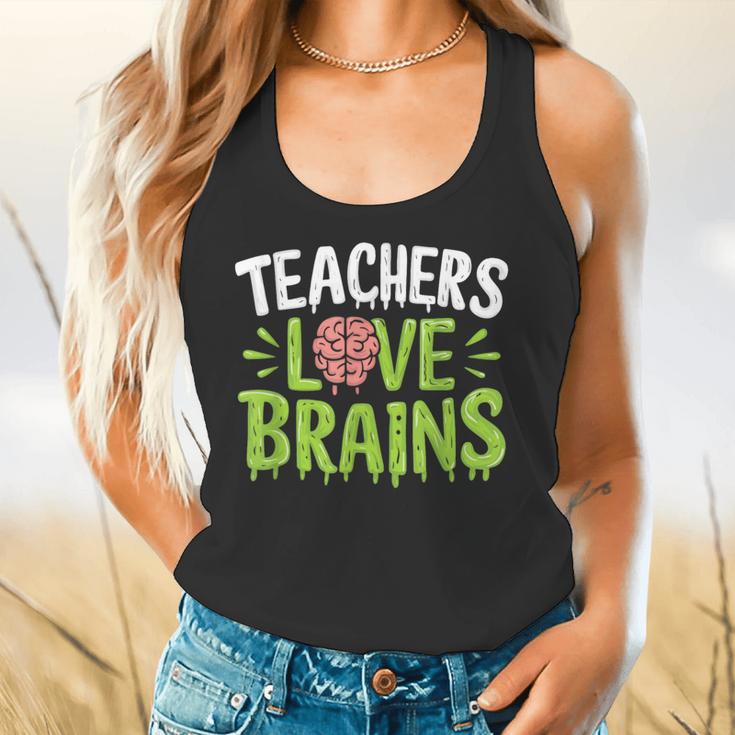 Teachers Love Brains Halloween Teacher Zombie Flowy Tank, gift for family, gift for coworker Teachers Love Brains Halloween Teacher Zombie Flowy Tank, gift for family, gift for coworker