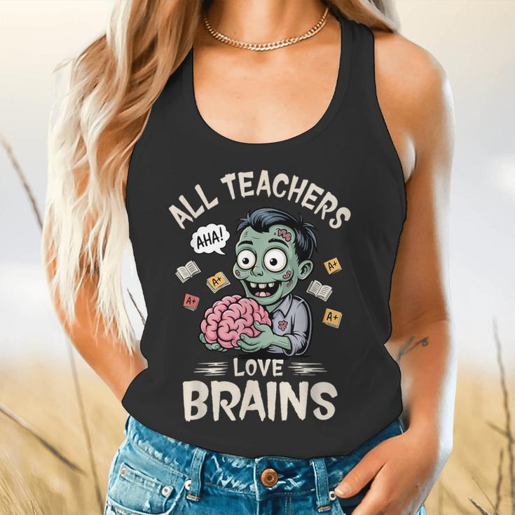 Teachers Love Brains Tee-Shirt Men Women Halloween Teacher Flowy Tank, gift for family, gift for coworker Teachers Love Brains Tee-Shirt Men Women Halloween Teacher Flowy Tank, gift for family, gift for coworker