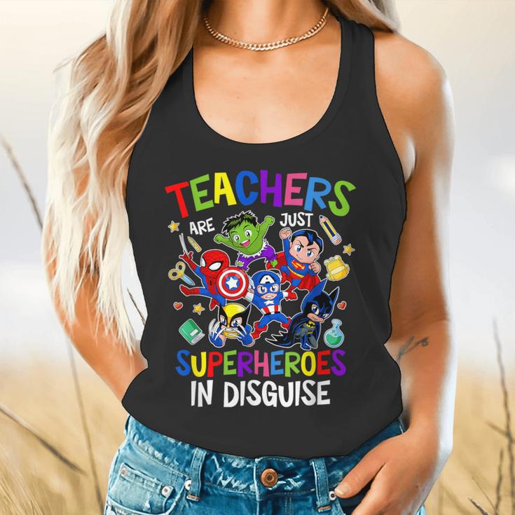 Teachers Are Superheroes Back To School Flowy Tank, gift for family, gift for coworker