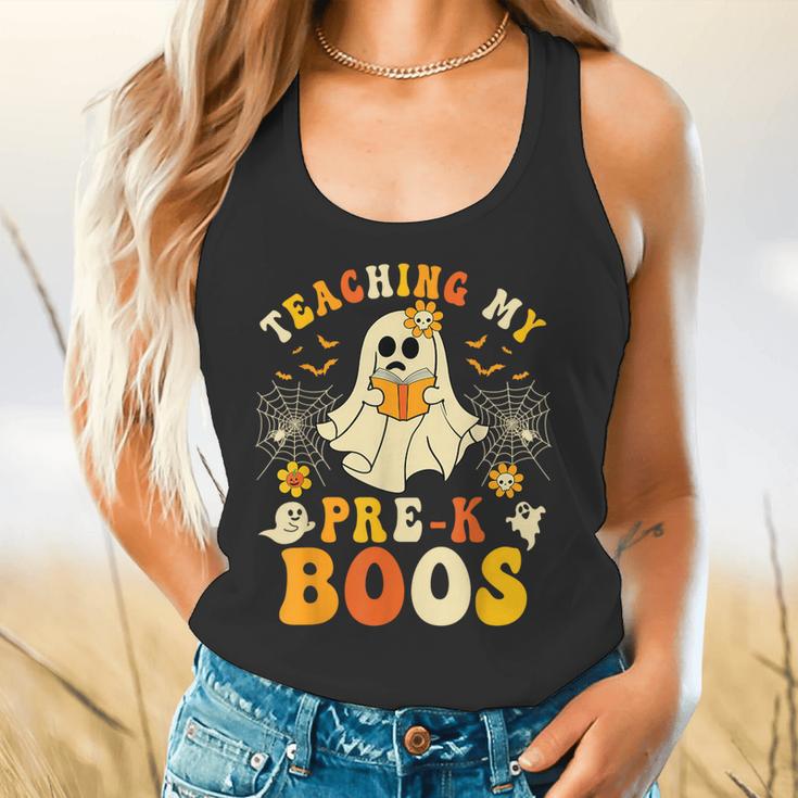 Teaching My Pre-K Boos Crew Teachers Halloween Ghost Flowy Tank, gift for family, gift for coworker Teaching My Pre-K Boos Crew Teachers Halloween Ghost Flowy Tank, gift for family, gift for coworker