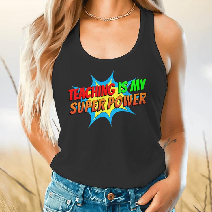 Teaching Is My Superpower Comic Back To School Teacher Flowy Tank, gift for family, gift for coworker Teaching Is My Superpower Comic Back To School Teacher Flowy Tank, gift for family, gift for coworker