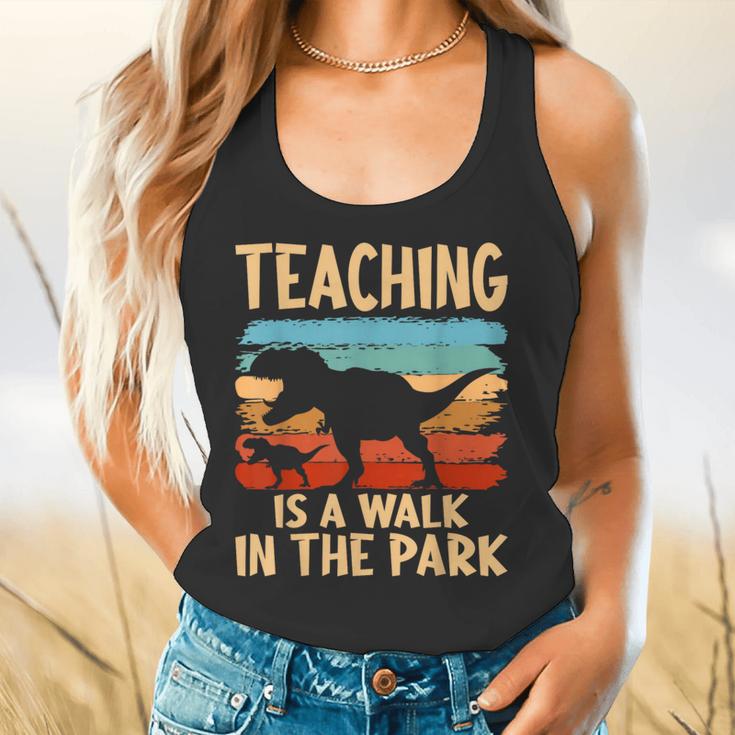Teaching Is a Walk In Park Dinosaur Teacher Flowy Tank, gift for family, gift for coworker Teaching Is a Walk In Park Dinosaur Teacher Flowy Tank, gift for family, gift for coworker