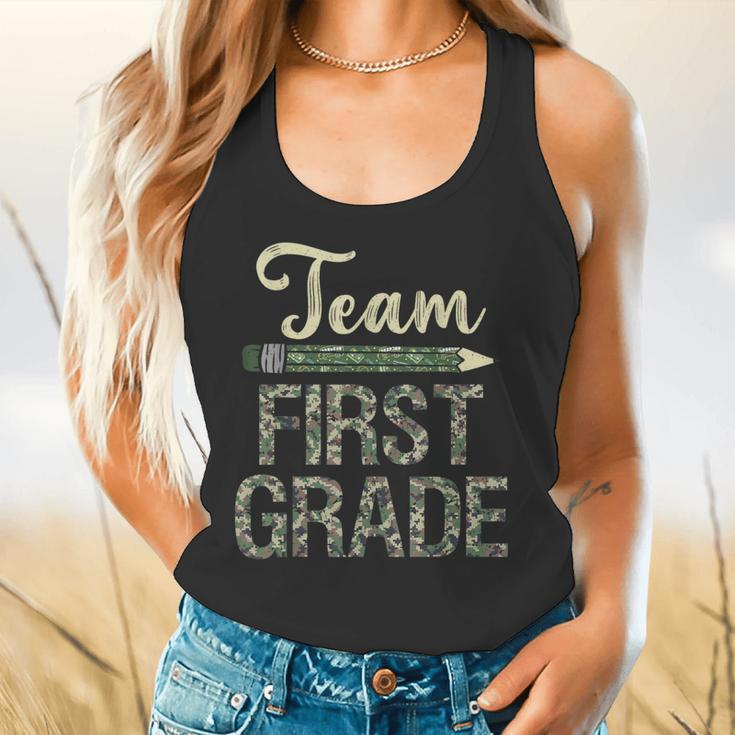 Team First Grade Camo 1st Grade Teacher Camouflage Flowy Tank, gift for family, gift for coworker Team First Grade Camo 1st Grade Teacher Camouflage Flowy Tank, gift for family, gift for coworker
