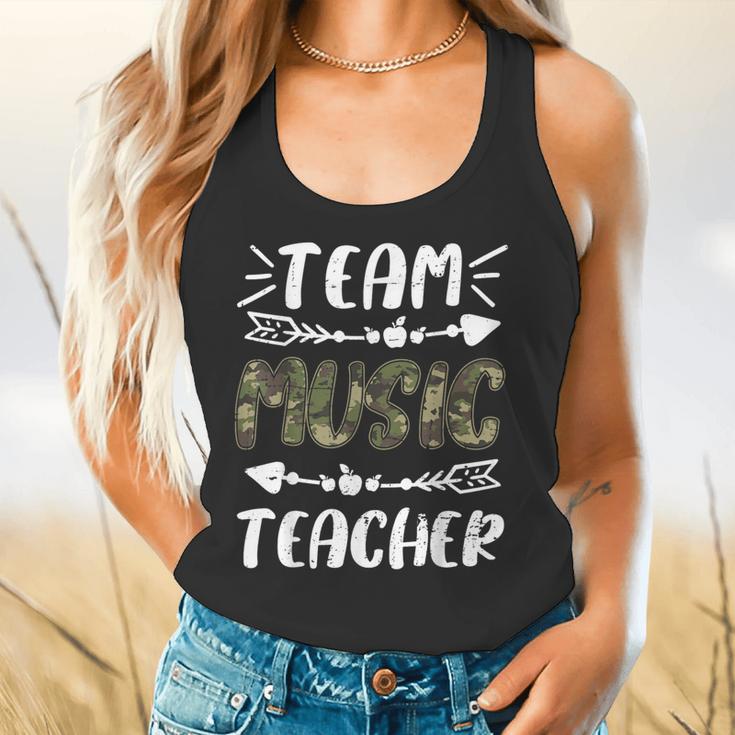 Team Music Teacher Camo Teacher Student Back To School Flowy Tank, gift for family, gift for coworker Team Music Teacher Camo Teacher Student Back To School Flowy Tank, gift for family, gift for coworker
