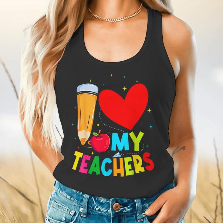 Teens Graduation I Heart My Teachers I Love My Teachers Flowy Tank, gift for family, gift for coworker