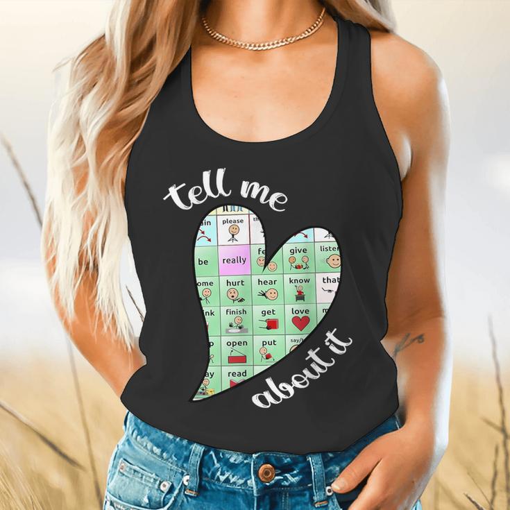 Tell Me About It Speech Pathology Aac Sped Teacher Flowy Tank, gift for family, gift for coworker Tell Me About It Speech Pathology Aac Sped Teacher Flowy Tank, gift for family, gift for coworker