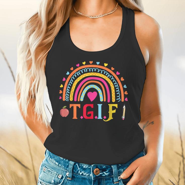 TGIF Teacher Appreciation Alphabet Thank God It's Friday For Men Women Girls Kids Flowy Tank, gift for family, gift for coworker