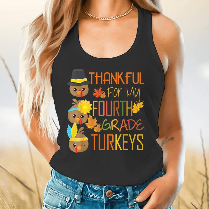 Thankful For My 4th Grade Turkey Thanksgiving Turkey Teacher Flowy Tank, gift for family, gift for coworker Thankful For My 4th Grade Turkey Thanksgiving Turkey Teacher Flowy Tank, gift for family, gift for coworker