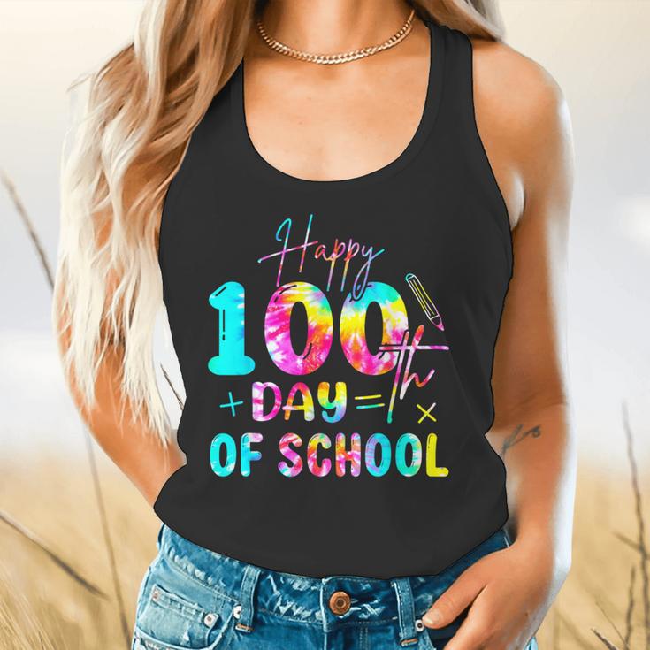 Tie Dye Happy 100th Day Of School Teacher Student 100 Days Flowy Tank, gift for family, gift for coworker Tie Dye Happy 100th Day Of School Teacher Student 100 Days Flowy Tank, gift for family, gift for coworker