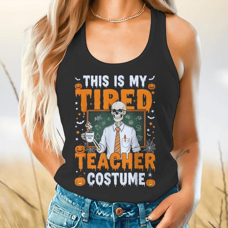 This Is My Tired Teacher Costume Halloween Costumes Flowy Tank, gift for family, gift for coworker
