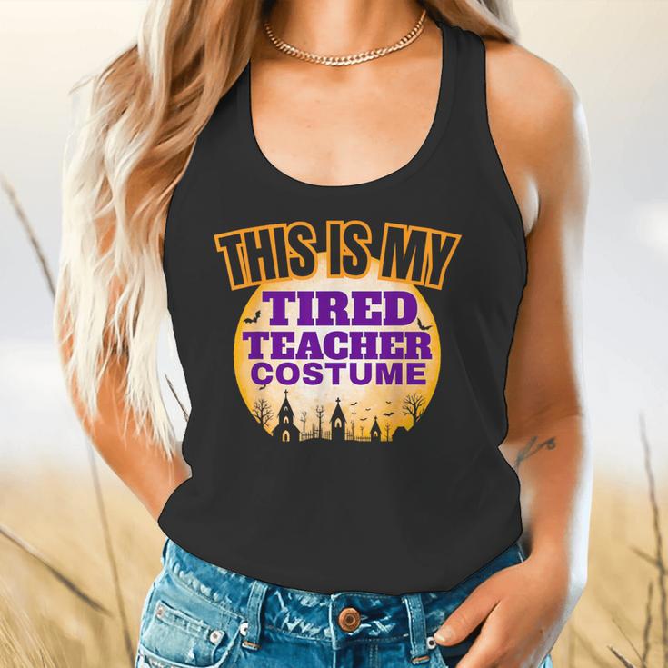 This Is My Tired Teacher Costume Halloween Teachers Flowy Tank, gift for family, gift for coworker This Is My Tired Teacher Costume Halloween Teachers Flowy Tank, gift for family, gift for coworker