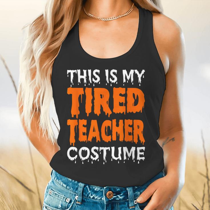 This Is My Tired Teacher Costume Quick Easy Lazy Halloween For Men Women Flowy Tank, gift for family, gift for coworker This Is My Tired Teacher Costume Quick Easy Lazy Halloween For Men Women Flowy Tank, gift for family, gift for coworker