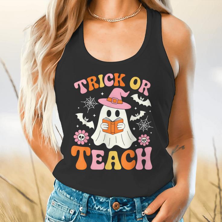 Trick Or Teach Cute Floral Ghost Teacher Halloween Costume Flowy Tank, gift for family, gift for coworker Trick Or Teach Cute Floral Ghost Teacher Halloween Costume Flowy Tank, gift for family, gift for coworker