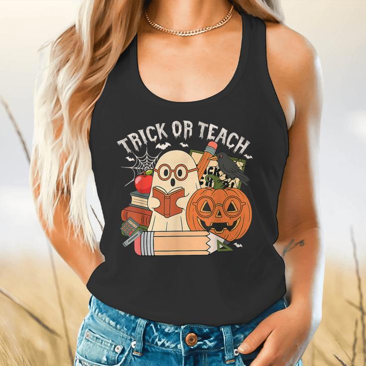 Trick Or Teach Retro Halloween Teacher Women Men Costume Flowy Tank, gift for family, gift for coworker Trick Or Teach Retro Halloween Teacher Women Men Costume Flowy Tank, gift for family, gift for coworker