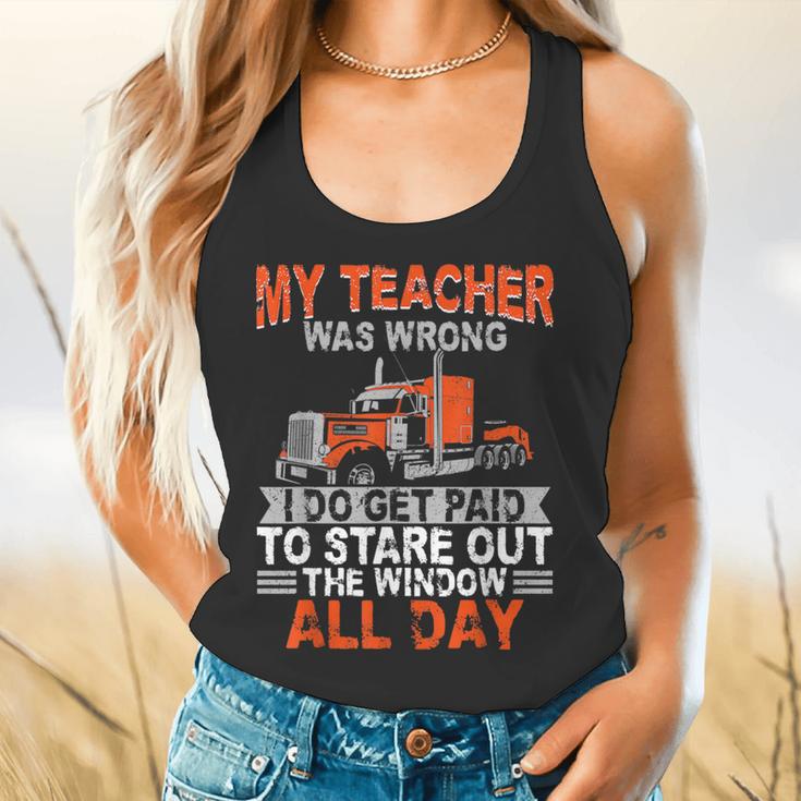 Trucker Truck Driver Vintage My Teacher Was Wrong I Do Get Flowy Tank, gift for family, gift for coworker Trucker Truck Driver Vintage My Teacher Was Wrong I Do Get Flowy Tank, gift for family, gift for coworker