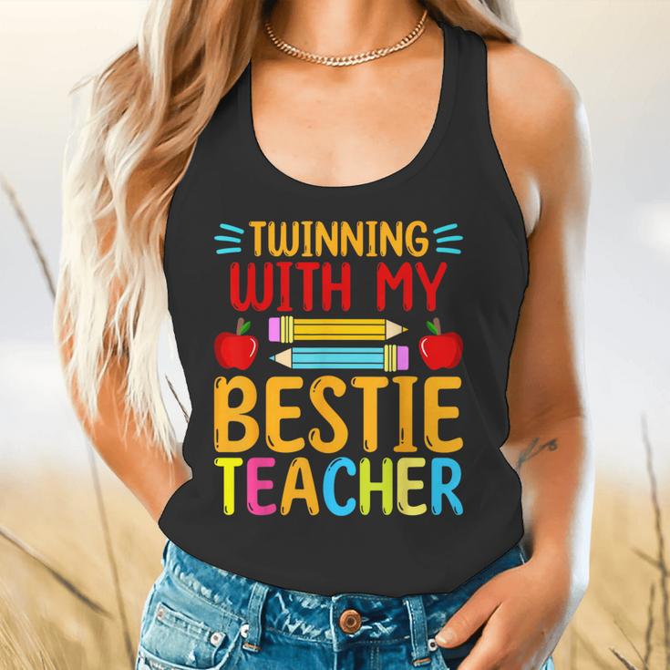 Twinning With My Bestie Teacher Boy Spirit Week Twin Day Flowy Tank, gift for family, gift for coworker Twinning With My Bestie Teacher Boy Spirit Week Twin Day Flowy Tank, gift for family, gift for coworker