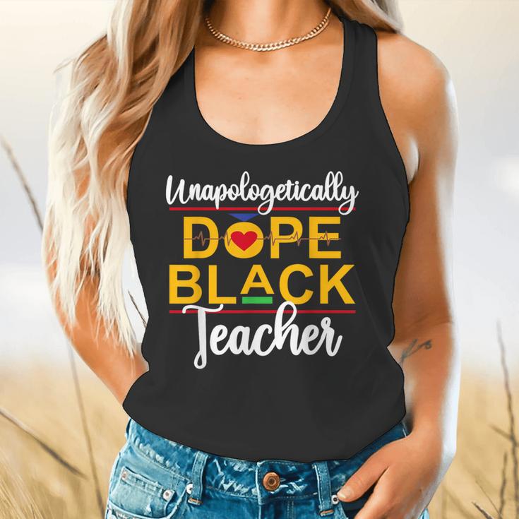 Unapologetic Dope Teacher African American Melanin Flowy Tank, gift for family, gift for coworker