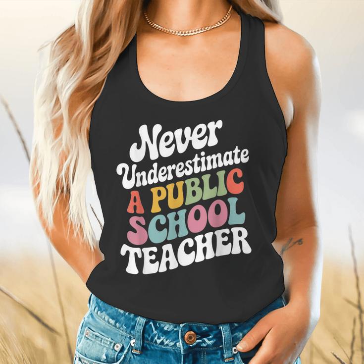 Never Underestimate a Public School Teacher Public Education Flowy Tank, gift for family, gift for coworker Never Underestimate a Public School Teacher Public Education Flowy Tank, gift for family, gift for coworker