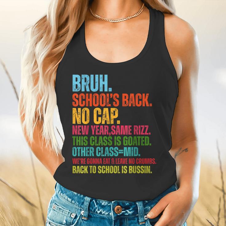 Vintage Bruh We Back No Cap Bruh We'Re Back Student Teacher Flowy Tank, gift for family, gift for coworker Vintage Bruh We Back No Cap Bruh We'Re Back Student Teacher Flowy Tank, gift for family, gift for coworker