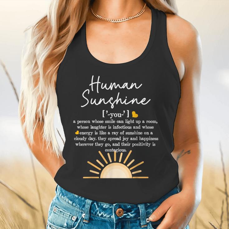 Vintage Human Sunshine Definition Teachers Mom Boss Women Flowy Tank, gift for family, gift for coworker Vintage Human Sunshine Definition Teachers Mom Boss Women Flowy Tank, gift for family, gift for coworker