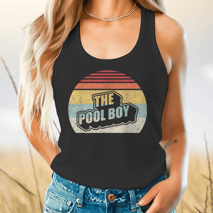 Vintage Retro The Pool Boy Flowy Tank, gift for family, gift for coworker