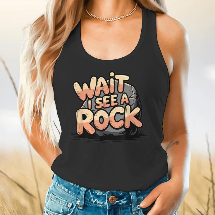 Wait I See A Rock Geology Teacher Flowy Tank, gift for family, gift for coworker