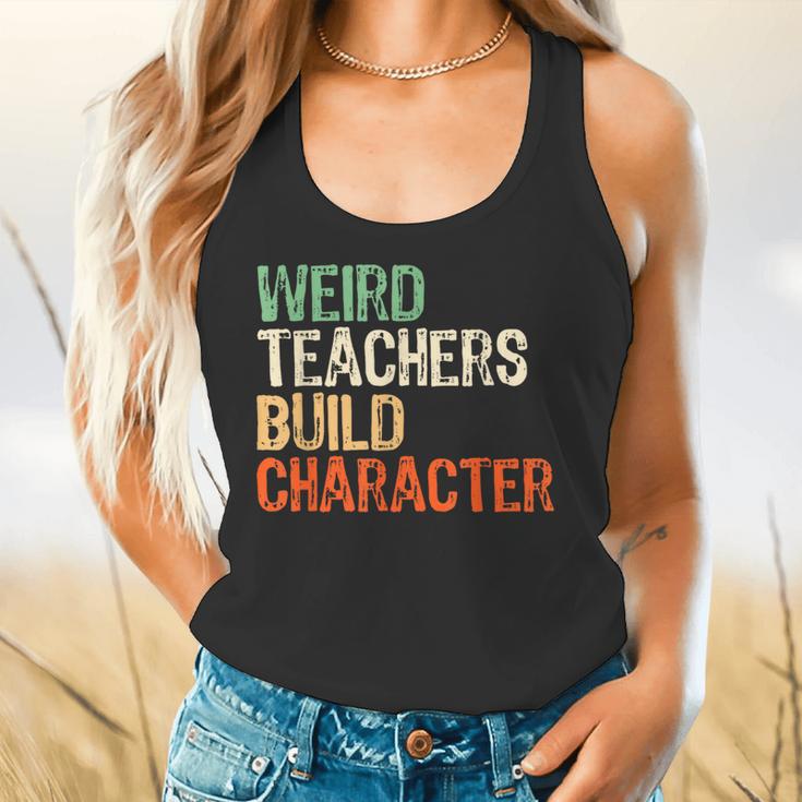 Weird Teachers Build Character Teacher Appreciation Week Day Flowy Tank, gift for family, gift for coworker